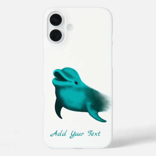 Lucky Dolphin - Voeg Jouw tekst toe Case-Mate iPhone Case (Achterkant)