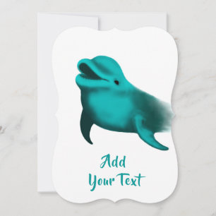 Lucky Dolphin - Voeg Jouw tekst toe Feestdagenkaart