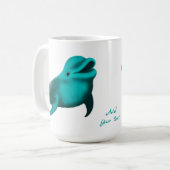 Lucky Dolphin - Voeg Jouw tekst toe Koffiemok (Voorkant links)