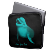 Lucky Dolphin - Voeg Jouw tekst toe Laptop Sleeve (Voorkant Links)