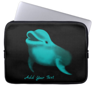 Lucky Dolphin - Voeg Jouw tekst toe Laptop Sleeve