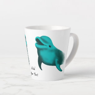 Lucky Dolphin - Voeg Jouw tekst toe Latte Mok