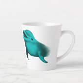 Lucky Dolphin - Voeg Jouw tekst toe Latte Mok (Rechts)