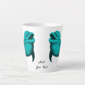 Lucky Dolphin - Voeg Jouw tekst toe Latte Mok (Voorkant)