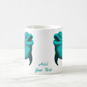 Lucky Dolphin - Voeg Jouw tekst toe Magische Mok (Center)