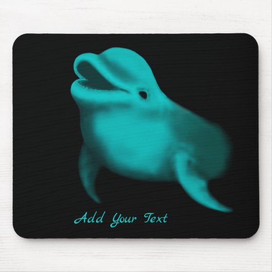 Lucky Dolphin - Voeg Jouw tekst toe Muismat (Voorkant)