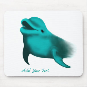 Lucky Dolphin - Voeg Jouw tekst toe Muismat