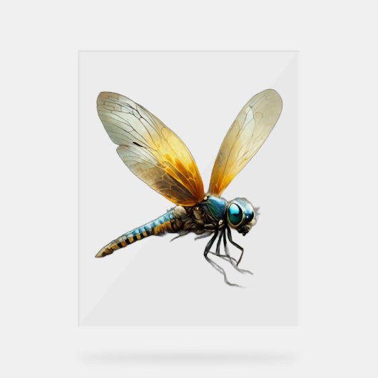 Lucky Dragonfly Acryl Bord (Voorkant)