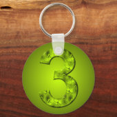 Lucky Drie Natuur Magic Key Ring Green Sleutelhanger (Voorkant)