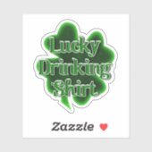Lucky Drinken Shirt St. Patrick's Dag Sticker (Vel)
