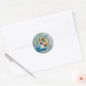 Lucky Drop WWII Nose Art Ronde Sticker (Envelop)