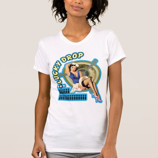 Lucky Drop WWII Nose Art T-shirt (Voorkant)