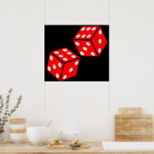 LUCKY DUBBELE ZES DICE RED DICE DICE POSTER (Keuken)