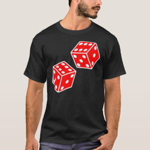 LUCKY. DUBBELE ZES. DICE, RED DICE, Gooi de Dice. T-shirt