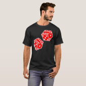 LUCKY. DUBBELE ZES. DICE, RED DICE, Gooi de Dice. T-shirt (Voorkant volledig)