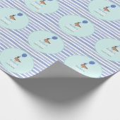 Lucky Duck 1e verjaardag Cadeaupapier (Hoek)