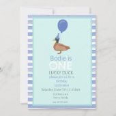 Lucky Duck 1e verjaardag Kaart (Voorkant)