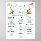 Lucky Duck 1e Verjaardag Milestone Poster (Voorkant)