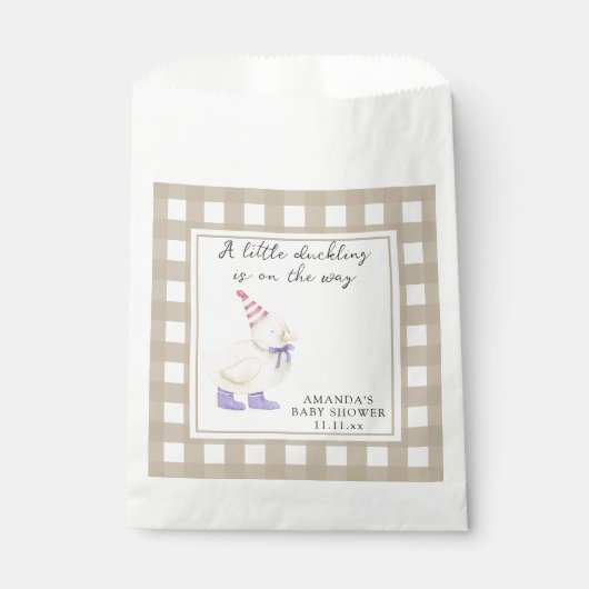 Lucky Duck-baby shower Bedankzakje (Voorkant)