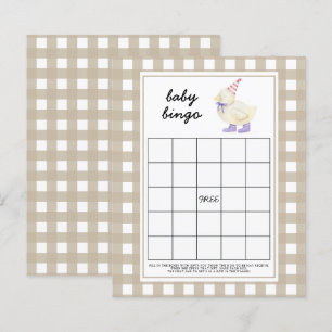 Lucky Duck Baby shower bingo spel