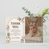 Lucky Duck Ballon Verjaardagsfoto Dank u kaart (Staand voorkant)