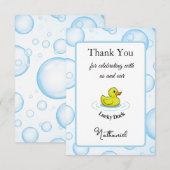 Lucky Duck Bedankkaart Kinderverjaardag (Voorkant / Achterkant)