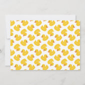 Lucky Duck First Birthday Photo Invitation Kaart (Achterkant)