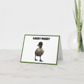 Lucky Duck Funny Schattige Duckling Bird Fotokunst Kaart (Voorkant)