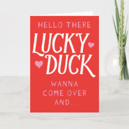 Lucky Duck Funny Valentijn Wenskaart Kaart