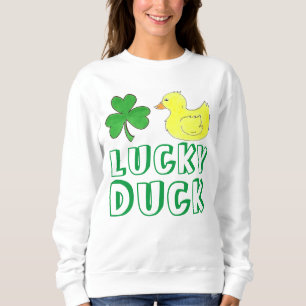 Lucky Duck Green Shamrock Saint Patrick's Day Trui