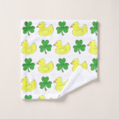 Lucky Duck Irish Shamrock Clover Rubber Ducky Bad Handdoek (Wasdoekje)