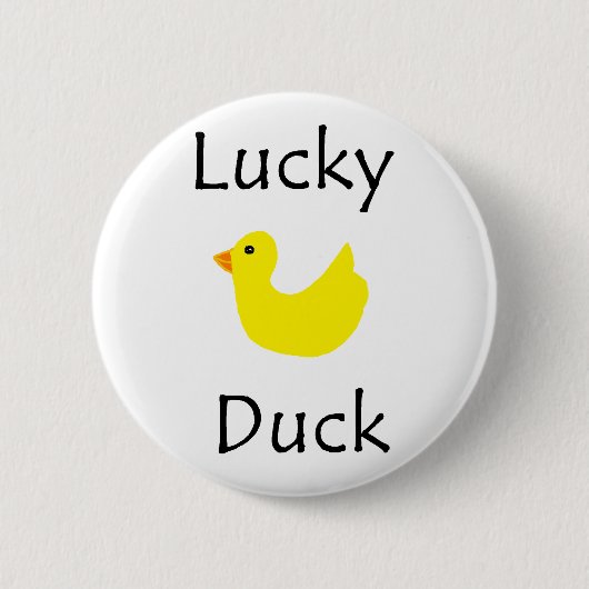 Lucky Duck Ronde Button 5,7 Cm (Voorkant)