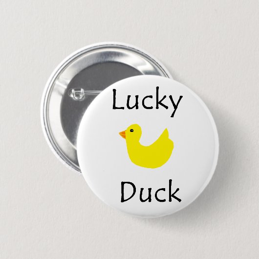 Lucky Duck Ronde Button 5,7 Cm (Voorkant /achterkant)