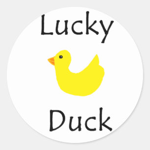 Lucky Duck Ronde Sticker