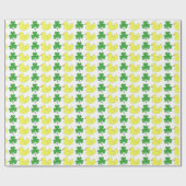 Lucky Duck Rubber Ducky Duckie Shamrock Klaver Cadeaupapier (Vlak)