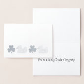 LUCKY DUCK Rubber Ducky Shamrock Clover Congrates Folie Kaarten (Display)