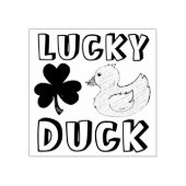 Lucky Duck Rubber Ducky Shamrock Clover Rubberstempel (Afrduk)