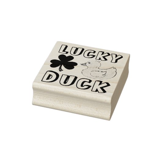 Lucky Duck Rubber Ducky Shamrock Clover Rubberstempel (Stempel)
