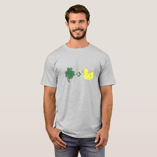Lucky Duck Shamrock Duckie St. Patrick's Day T-shirt (Voorkant volledig)