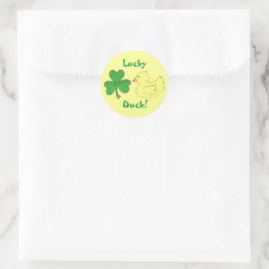 Lucky Duck Shamrock Ducky St. Patricks Day Sticker (Tas)