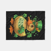 Lucky Duck Shamrock Grappig St Patricks Dag Waterf Fleece Deken (Voorkant (Horizontaal))