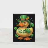 Lucky Duck Shamrock Grappig St Patricks Dag Waterf Kaart (Voorkant)