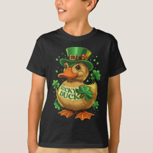 Lucky Duck Shamrock Grappig St Patricks Dag Waterf T-shirt