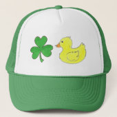 Lucky Duck Shamrock Rubber Ducky St. Patrick's Day Trucker Pet (Voorkant)