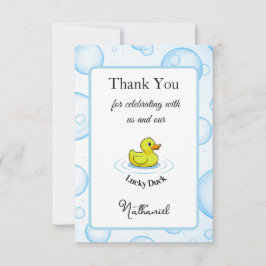 Lucky Duck Thank You Card Kids Birthday Bedankkaart