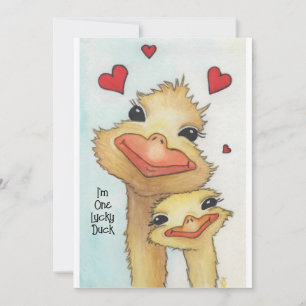 Lucky Duck Valentijn Feestdagenkaart