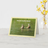 Lucky Duck Valentijnkaart Kaart (Gele Bloem)
