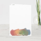 Lucky Duck Valentijnsdag Cute Waterverf Kaart (Achterkant)