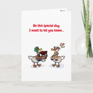 Lucky Duck Valentijnsdag Cute Waterverfkaart Kaart