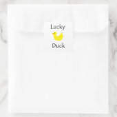 Lucky Duck Vierkante Sticker (Tas)